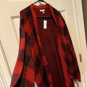 Buffalo Plaid Cardigan NWT